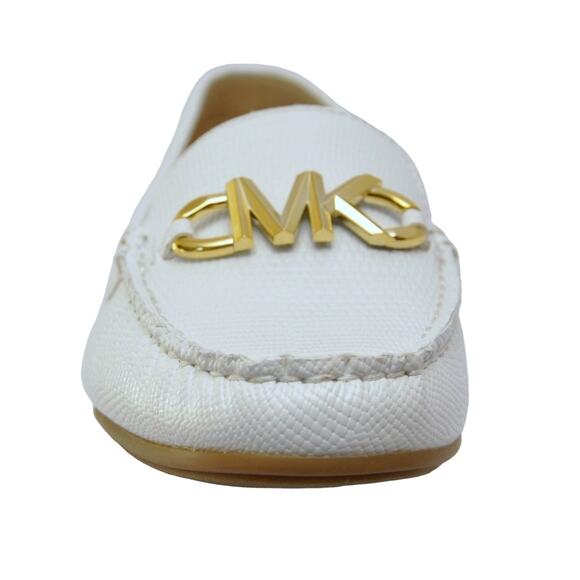 Michael Kors Reed Iguana Faux Leather Loafer Moc Moccasin Optic White 7.5 Nib - Picture 4 of 7